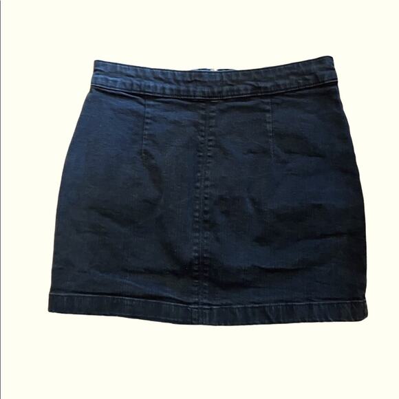 Roxy Mini Skirt Women Size 4 Black Full Zip Up Korean Sexy Fitted - Picture 2 of 8